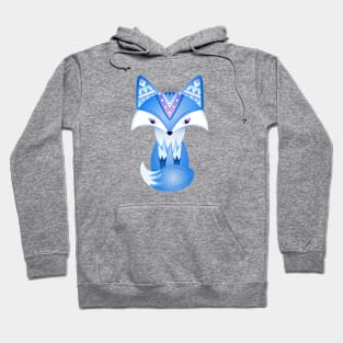 Mystical Woodland Fox Blue Hoodie